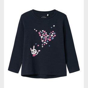 Name It Bluse - NmfVix - Dark Sapphire m. Kanin