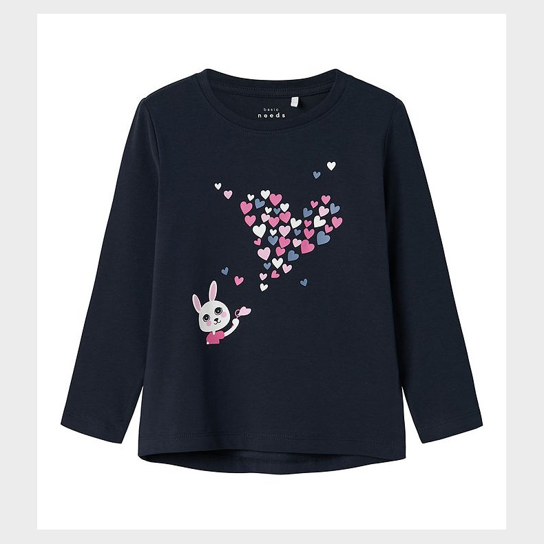 Name It Bluse - NmfVix - Dark Sapphire m. Kanin