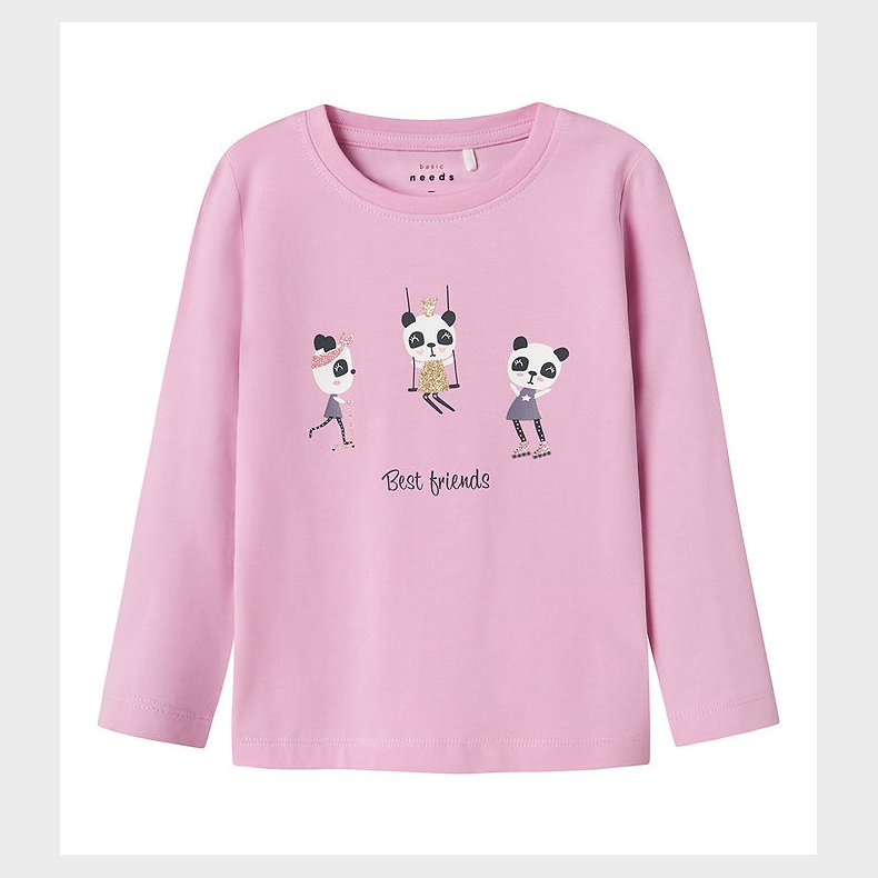 Name It Bluse - NmfVix - Pastel Lavender m. Glimmer