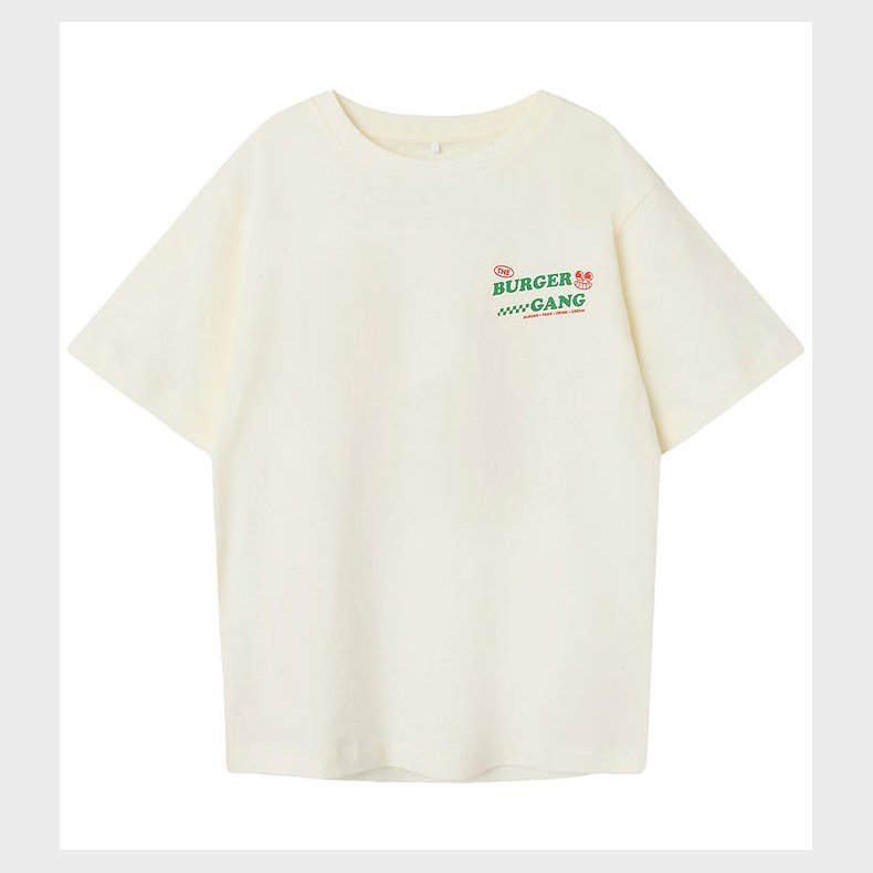 Name It T-Shirt - NkmOveryn - Cloud Dancer/Burger