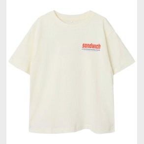 Name It T-Shirt - NkmOveryn - Cloud Dancer/Sandwich