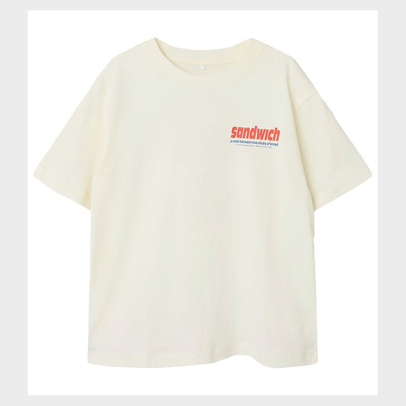 Name It T-Shirt - NkmOveryn - Cloud Dancer/Sandwich