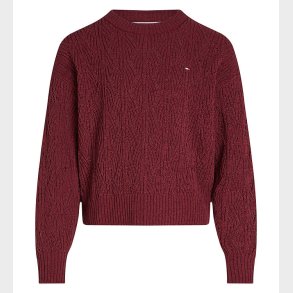 Tommy Hilfiger Bluse - Strik - Chenille - Deep Rouge
