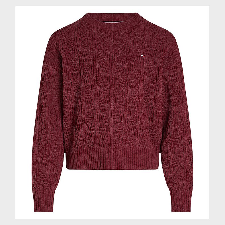 Tommy Hilfiger Bluse - Strik - Chenille - Deep Rouge