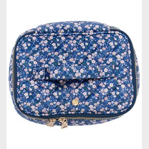 Fan Palm Toilettaske - Large - Quiltet - Blue Blossom