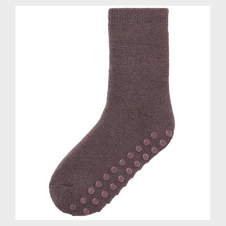 Name It Strmper - Uld/Bomuld - NmfWaksi - Skridsikker - Sparrow