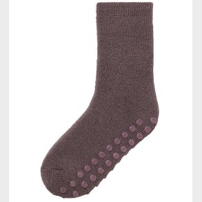 Name It Strmper - Uld/Bomuld - NmfWaksi - Skridsikker - Sparrow