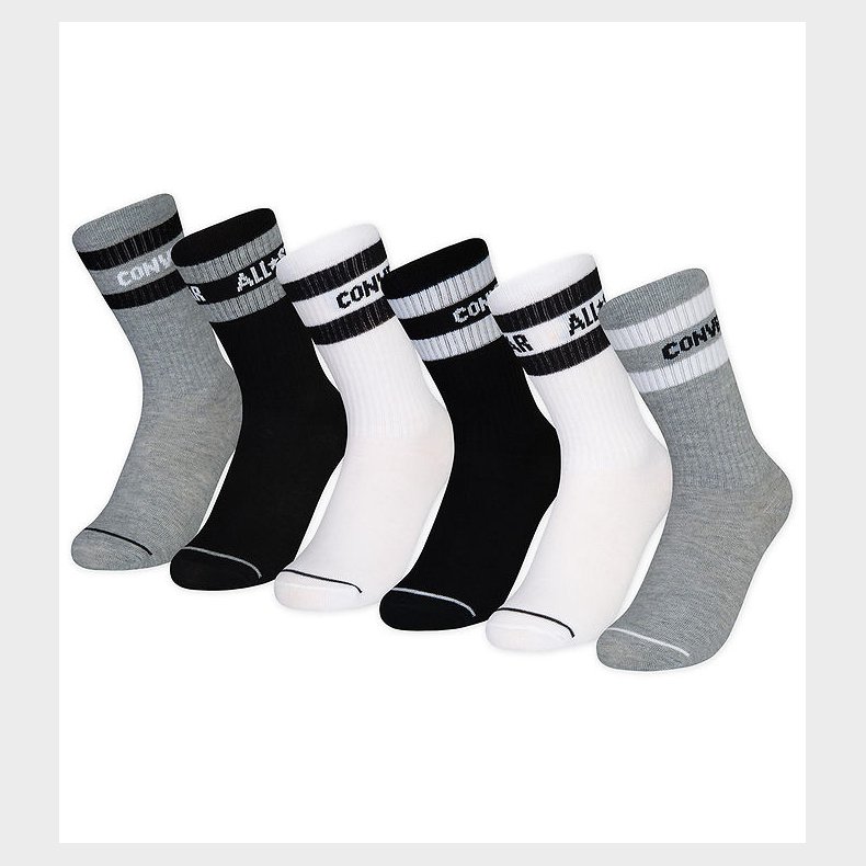 Converse Strmper - 6-pak - Basic Wordmark - Dark Grey Heather