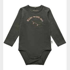 Sofie Schnoor Body l/ - Forest Green m. Print