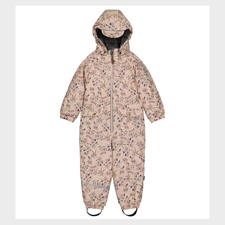 Mikk-Line Flyverdragt - PU - Recycled - Doeskin m. Blomster