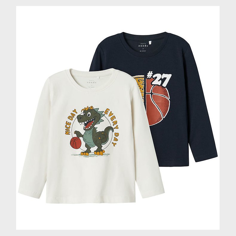 Name It Bluse - NmmVux - 2-pak - Jet Stream/Dark Sapphire/27