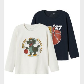 Name It Bluse - NmmVux - 2-pak - Jet Stream/Dark Sapphire/27