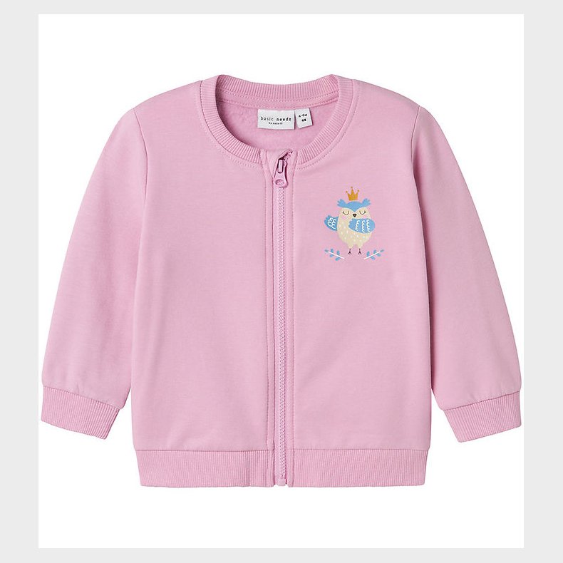 Name It Sweatcardigan - NbfVrille - Pastel Lavender/Bird