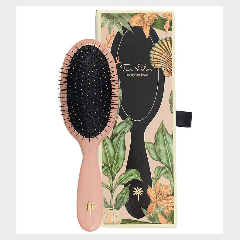 Fan Palm Hrbrste - Wet Brush - Medium - Beach Rose