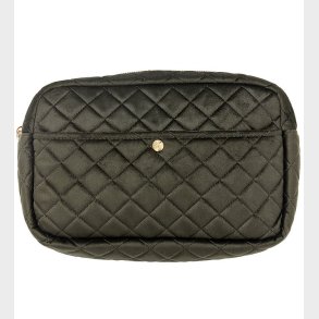 Fan Palm Toilettaske - Large - Quiltet Velour - Palm Green