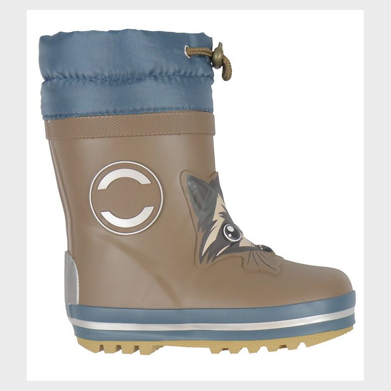 Mikk-Line Gummistvler m. For - Chocolate Chip/Stvet bl m. Ulv