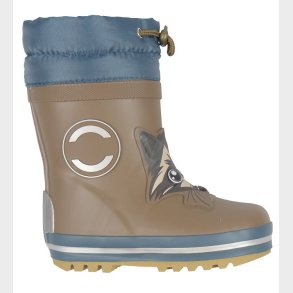 Mikk-Line Gummistvler m. For - Chocolate Chip/Stvet bl m. Ulv