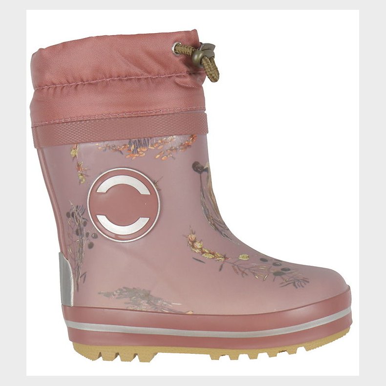 Mikk-Line Gummistvler m. For - Rose Brown m. Blomster