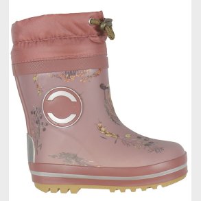 Mikk-Line Gummistvler m. For - Rose Brown m. Blomster