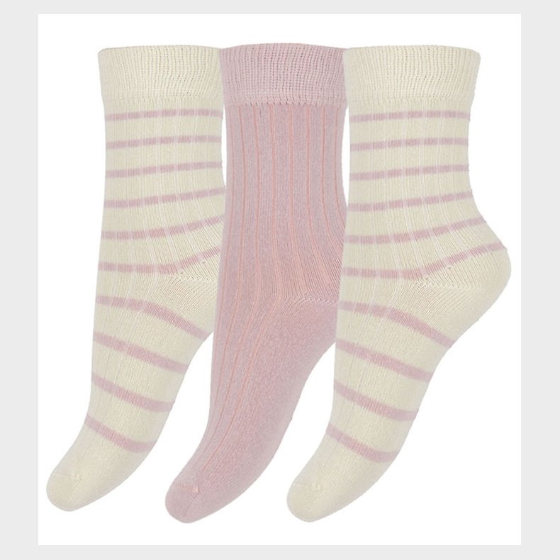 Minipop Str�mper - Bambus - 3-pak - Rose