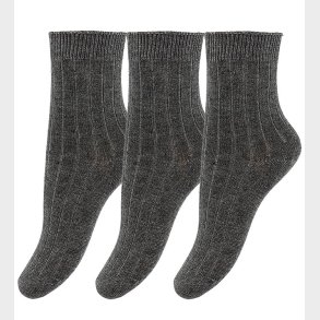 Minipop Str�mper - Bambus - 3-pak - Dark Grey Melange