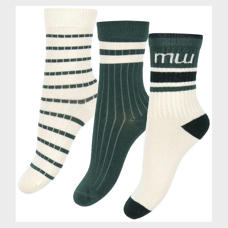 Minipop Str�mper - Bambus - 3-pak - Emerald Green