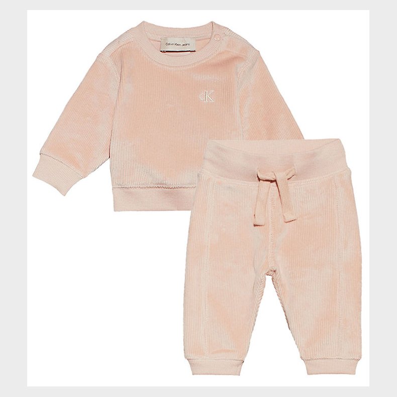 Calvin Klein Gaveske - Bukser/Bluse - Fljsvelour - Meringue Bl