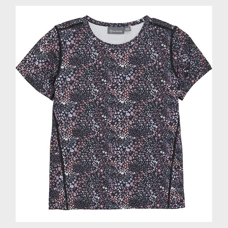 Color Kids T-shirt - Phantom m. Blomster