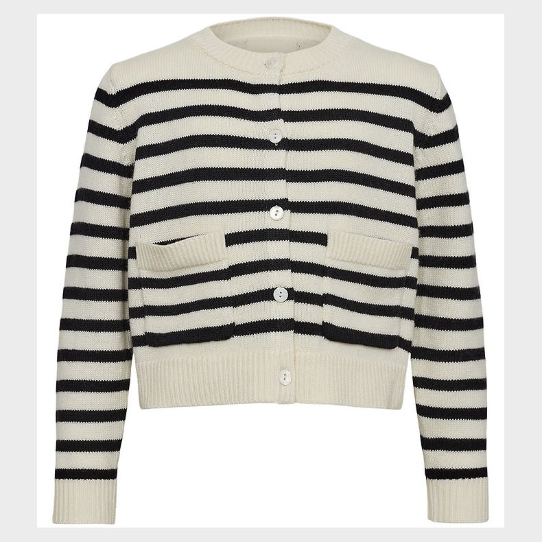 Sofie Schnoor Cardigan - Strik - Off White m. Striber