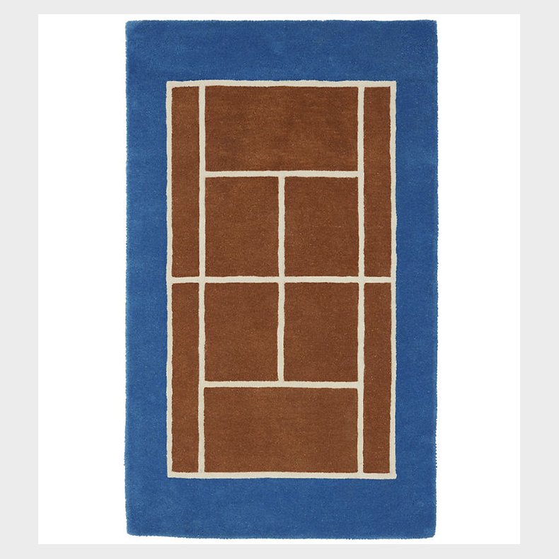 OYOY Tppe - Tennis Tppe - 150x88 cm - Caramel/Optic Blue