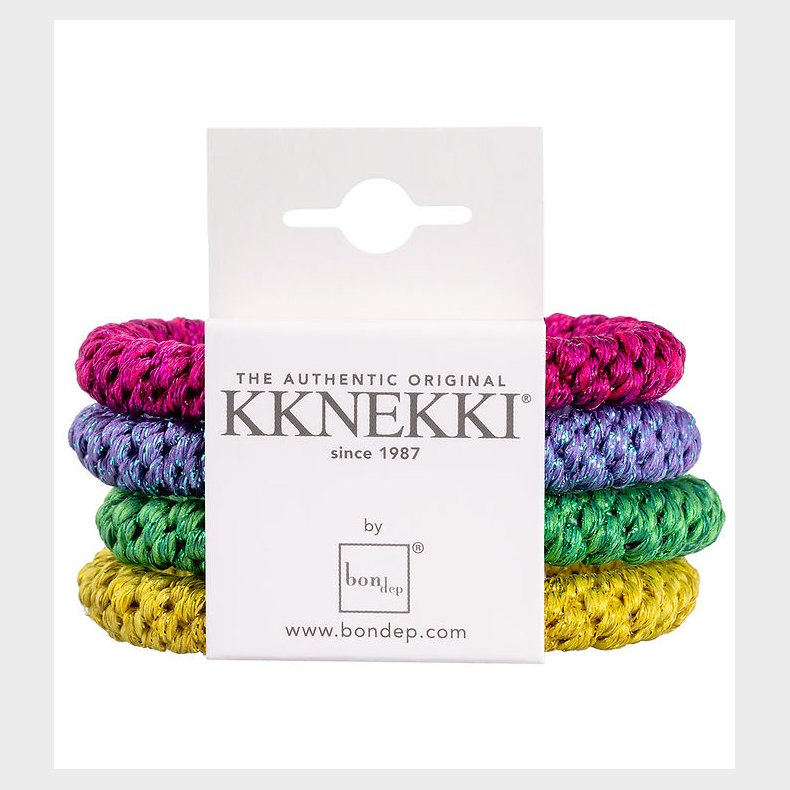 Kknekki H�relastikker - 4-pak - Regnbue