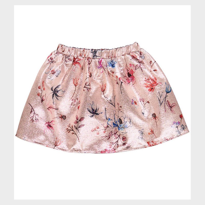 Christina Rohde Nederdel - Rosa Glitter m. Blomster
