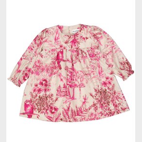 Christina Rohde Kjole - Beige m. Pink Print