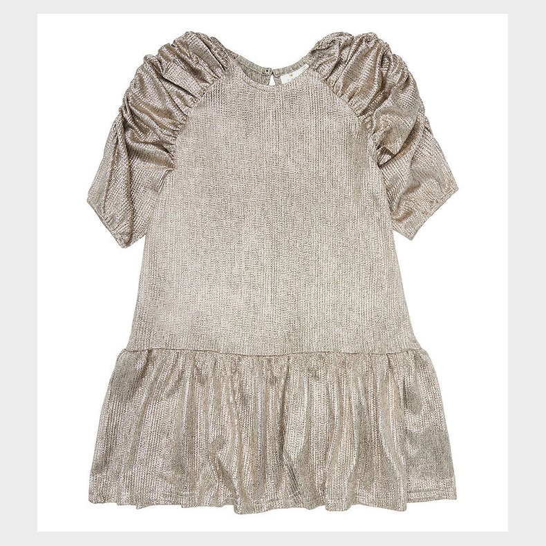 The New Kjole - Rib - TNLeah 3/4 Dress - Gold