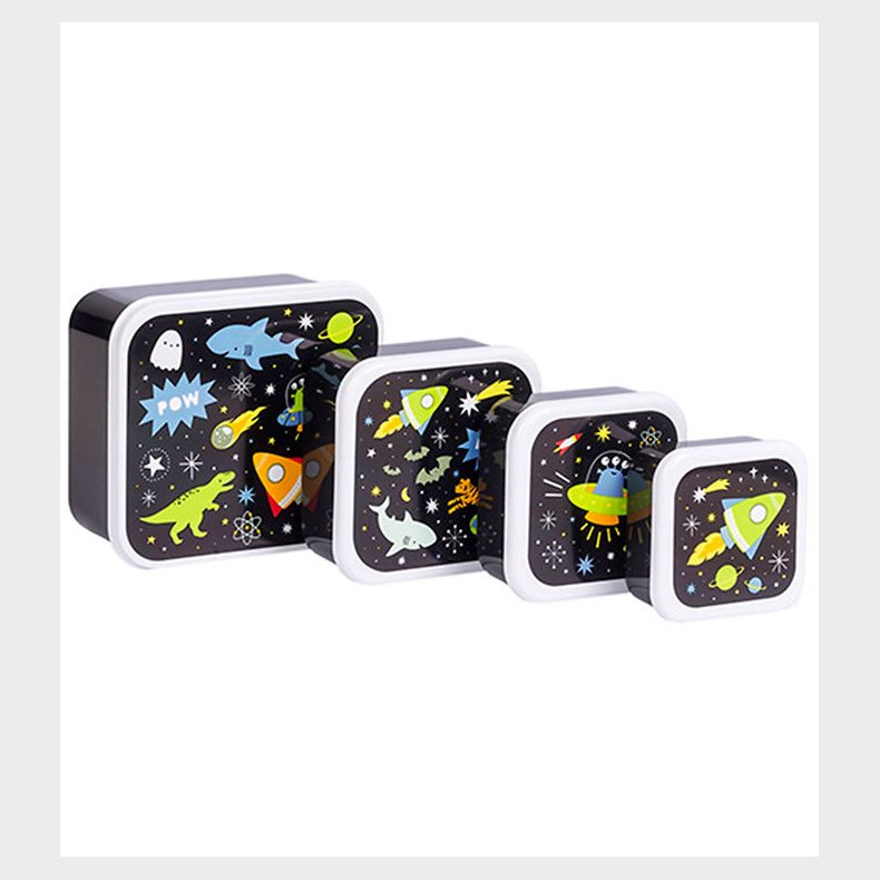 A Little Lovely Company Madkassest - 4 stk - Galaxy