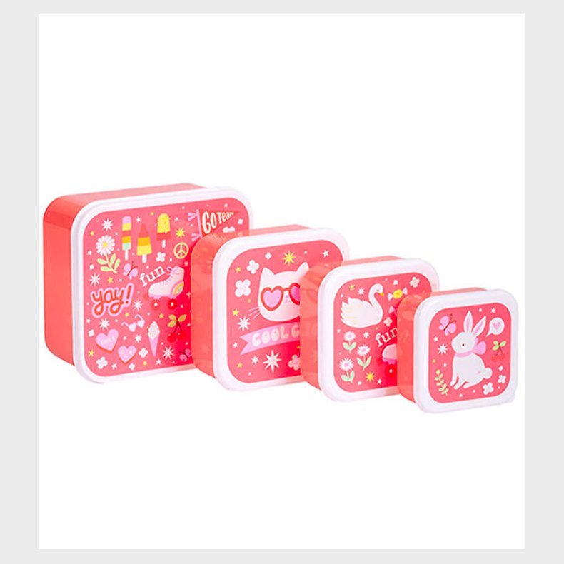 A Little Lovely Company Madkassest - 4 stk - Fun