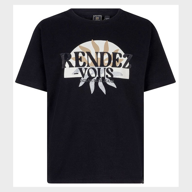 Indian Blue Jeans T-shirt - Rendez Vous - Sort