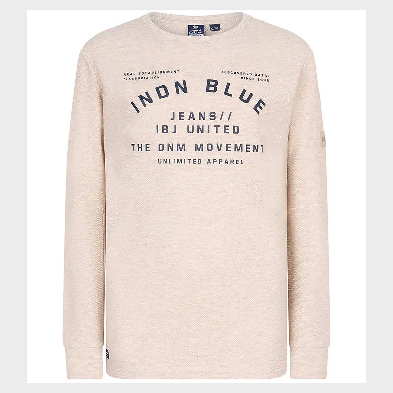 Indian Blue Jeans Bluse - Pique Indian - Sand Melange