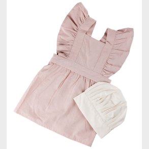 Sebra Forkl�de m. Kokkehue - Dusty Pink/Hvid