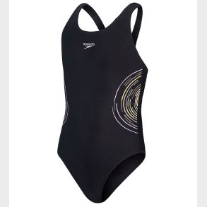 Speedo Badedragt - Placmement - Black/Purple