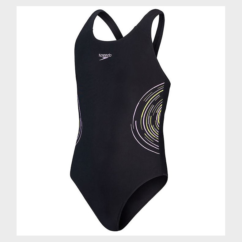 Speedo Badedragt - Placmement - Black/Purple