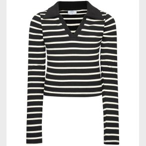 Grunt Bluse - GRWiky - Black-Off White