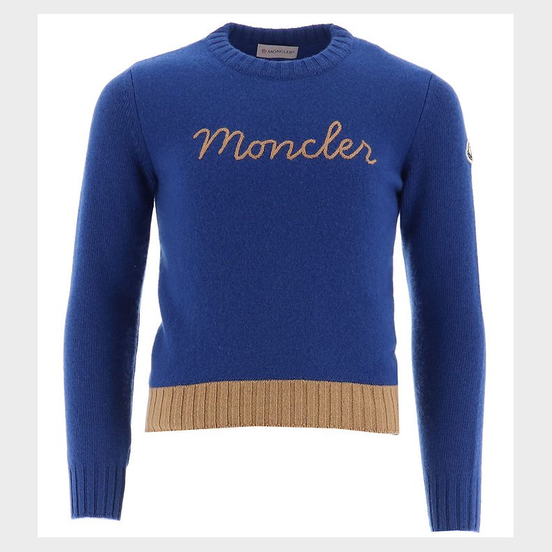 Moncler Bluse - Uld - Bl m. Brun