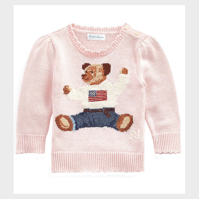 Polo Ralph Lauren Bluse - Strik - Rosa m. Bamse