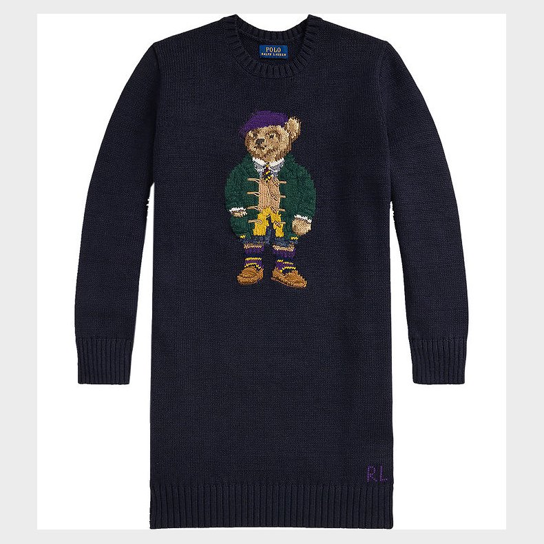 Polo Ralph Lauren Kjole - Strik - Navy m. Bamse