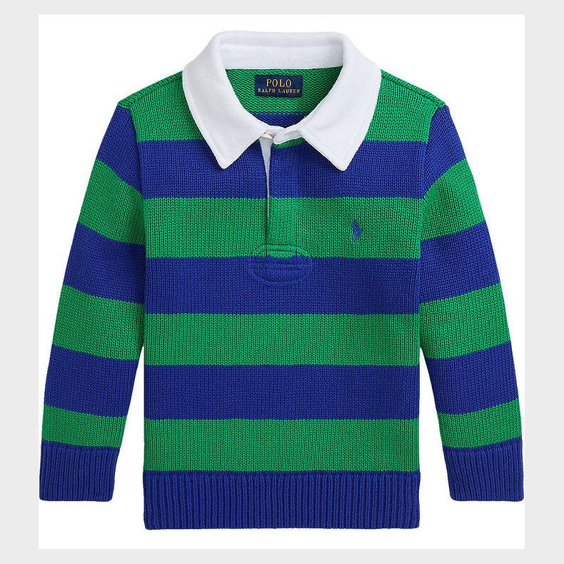 Polo Ralph Lauren Bluse - Strik - Grn/Blstribet