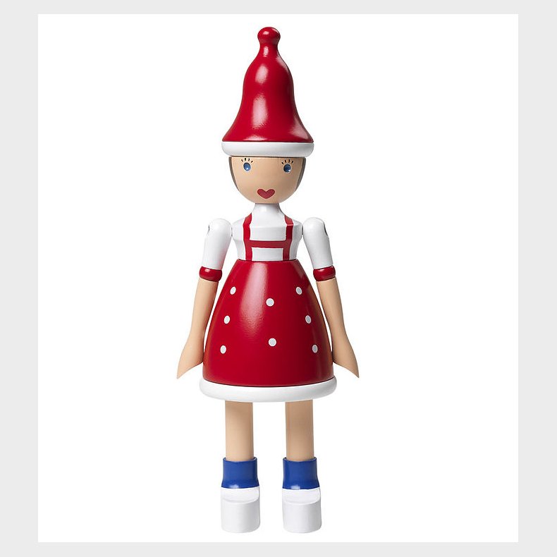 Kay Bojesen Trfigur - Jule Lise - 17,5 cm - Rd/Bl/Hvid