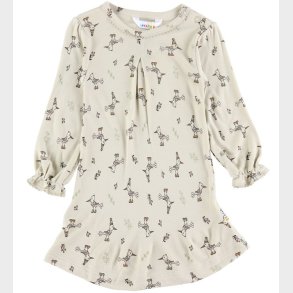 Joha Kjole - Bambus - Beige m. Fugle