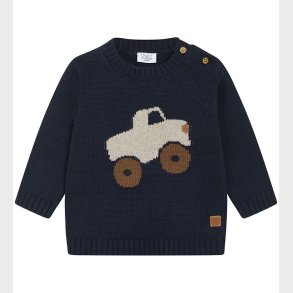 Hust and Claire Bluse - Strik - Pilou - Navy m. Monstertruck
