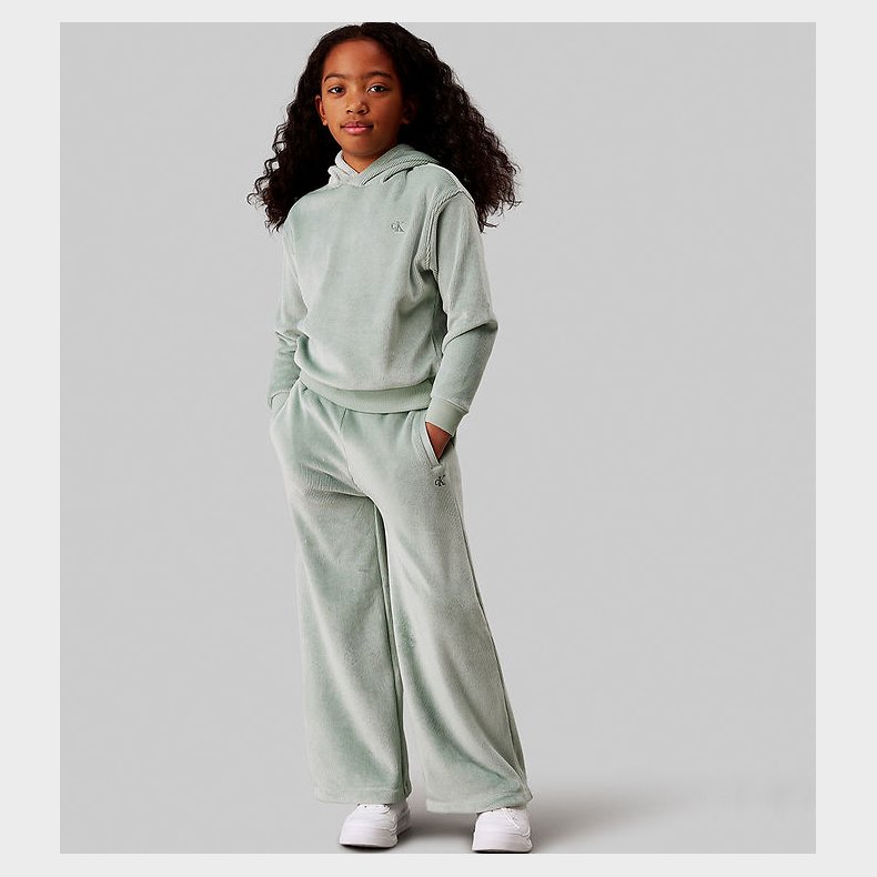Calvin Klein St - Bukser/Httetrje - Fljlsvelour - Jadeite